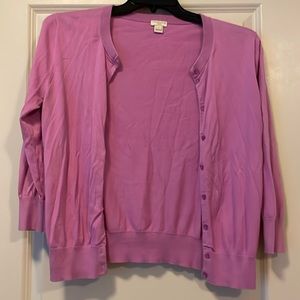 EUC L lillac purple the Clare cardigan